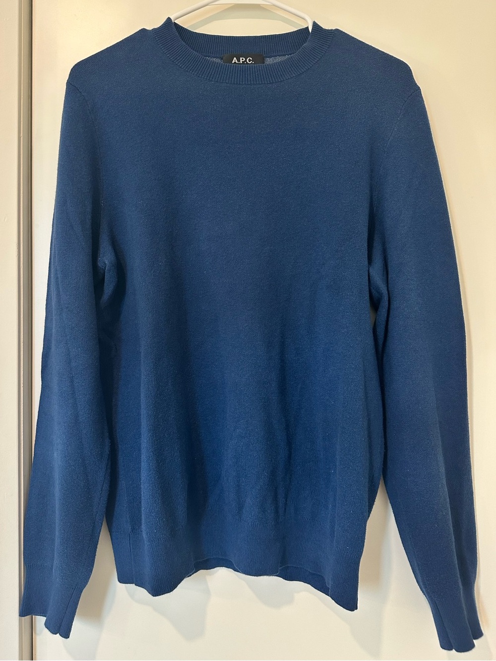 A.P.C. Men's Navy Crewneck Sweater